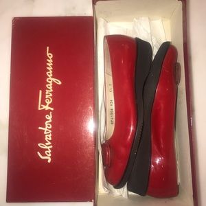 Salvatore Ferragamo Red Patent Leather Shoes